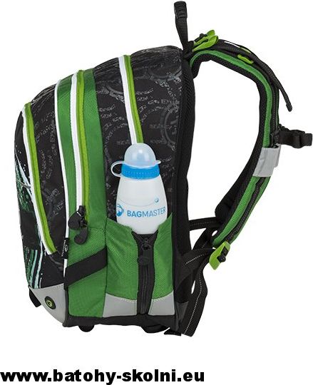 Školní batoh ALFA 9 D BLACK-GREEN-GRAY Bagmaster - Doprava Zdarma - obrázek 4