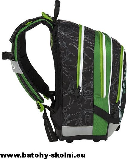 Školní batoh ALFA 9 D BLACK-GREEN-GRAY Bagmaster - Doprava Zdarma - obrázek 5