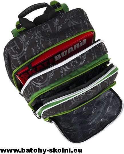 Školní batoh ALFA 9 D BLACK-GREEN-GRAY Bagmaster - Doprava Zdarma - obrázek 6