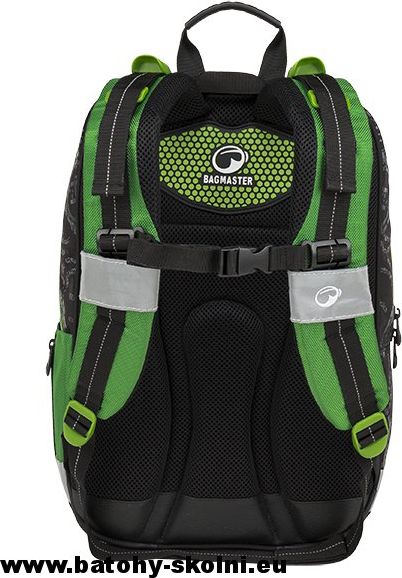 Školní batoh ALFA 9 D BLACK-GREEN-GRAY Bagmaster - Doprava Zdarma - obrázek 7