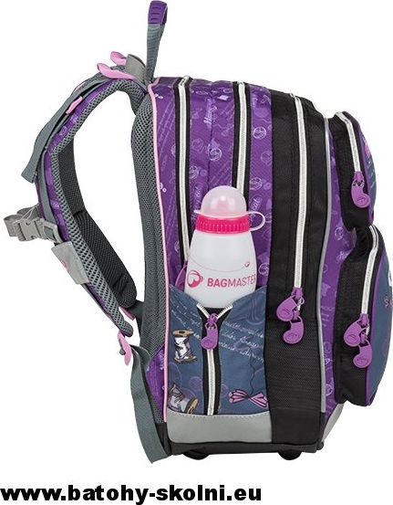 Školní batoh Galaxy 9 A GRAY-VIOLET Bagmaster - Doprava Zdarma - obrázek 4