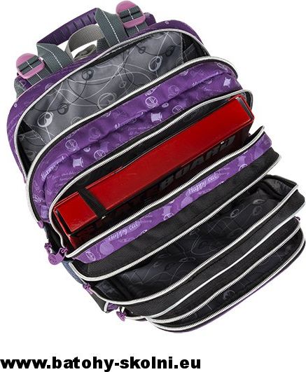 Školní batoh Galaxy 9 A GRAY-VIOLET Bagmaster - Doprava Zdarma - obrázek 7