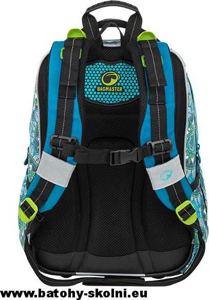 Školní batoh Mercury 9 B TURQUOISE-WHIT Bagmaster - Doprava Zdarma - obrázek 5