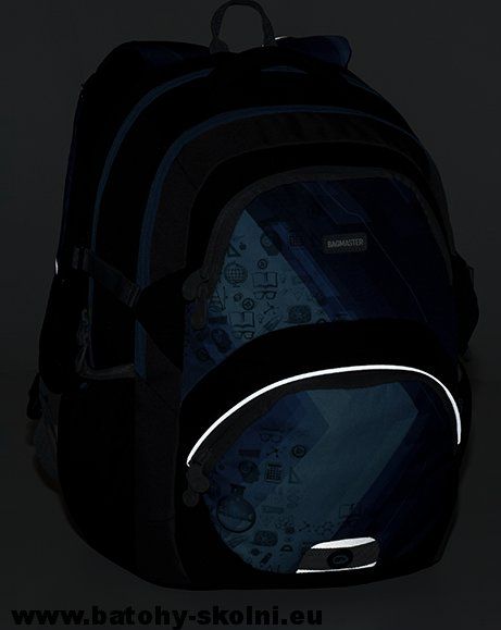 Školní batoh Theory 9 D BLUE-BLACK-GRAY Bagmaster - Doprava Zdarma - obrázek 9