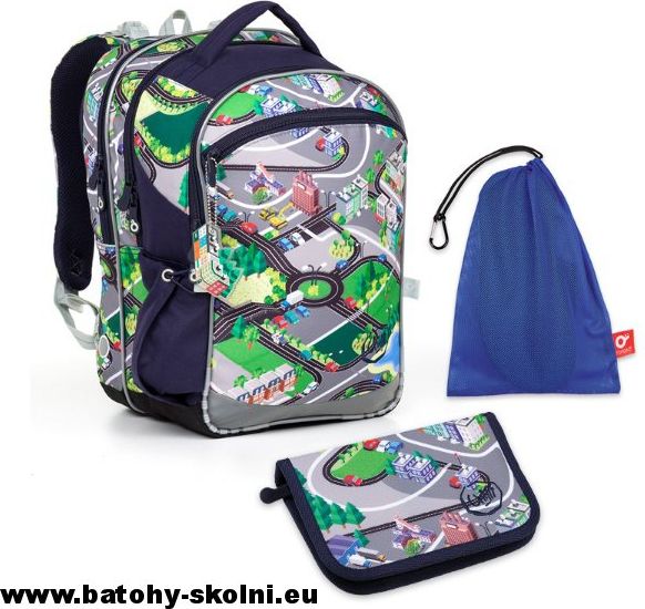 Školní batoh Topgal město 2 dílný set Medium COCO 17001 - Doprava Zdarma - obrázek 1