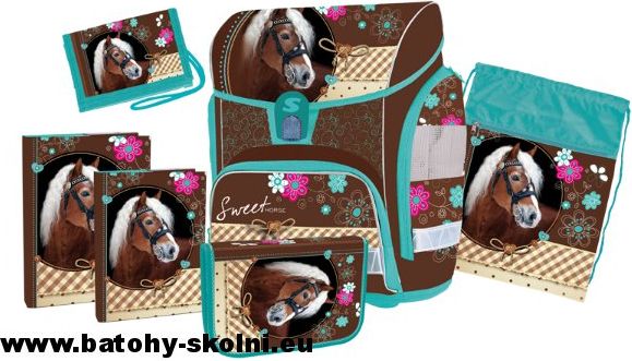 Školní aktovka Stil Horse s koněm 5 dílný set - Doprava Zdarma - obrázek 1