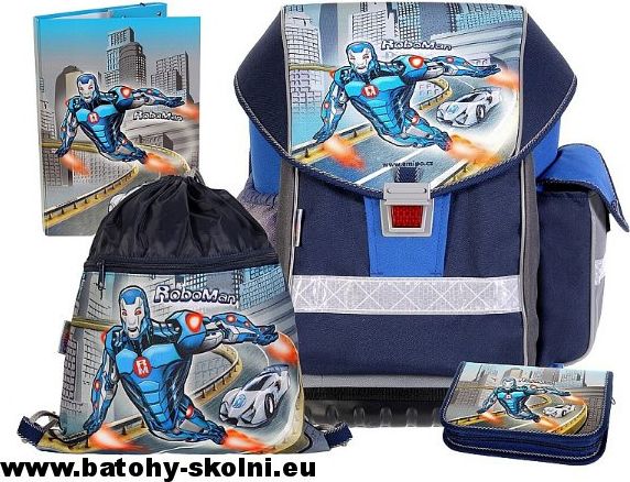 Školní batoh Emipo Ergo Two Roboman 4 dílný set - Doprava Zdarma - obrázek 1