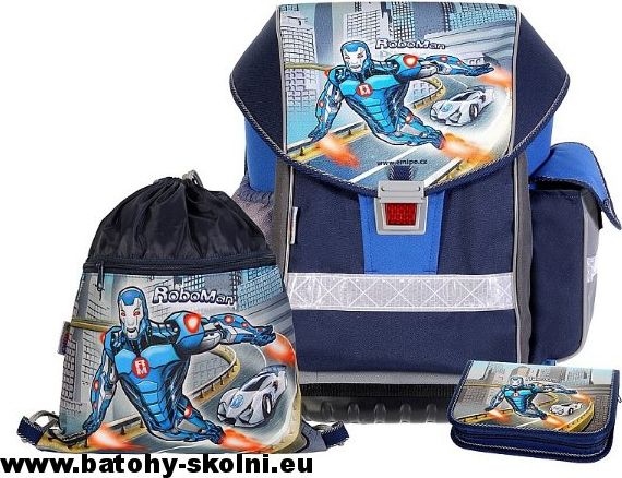 Školní batoh Emipo Ergo Two Roboman 3 dílný set - Doprava Zdarma - obrázek 1