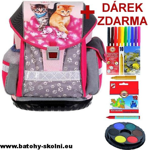 Školní batoh Emipo Ergo Two Cats a Mice kočičky - Doprava Zdarma - obrázek 1