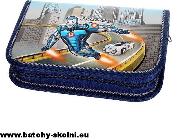 Jednopatrové školní pouzdro Emipo 2 klopy Roboman - obrázek 1