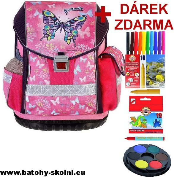 Školní batoh Emipo Ergo Two Butterfly motýl - Doprava Zdarma - obrázek 1