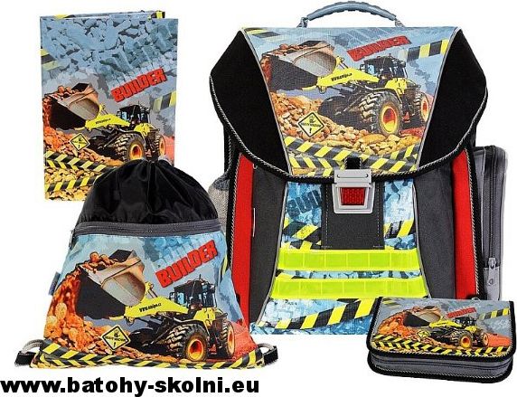 Školní batoh Emipo 4 dílný set Builder bagr - Doprava Zdarma - obrázek 1