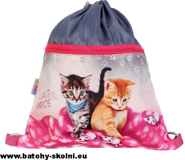 Pytlík na přezůvky sáček Emipo Cats a Mice kočičky - obrázek 2