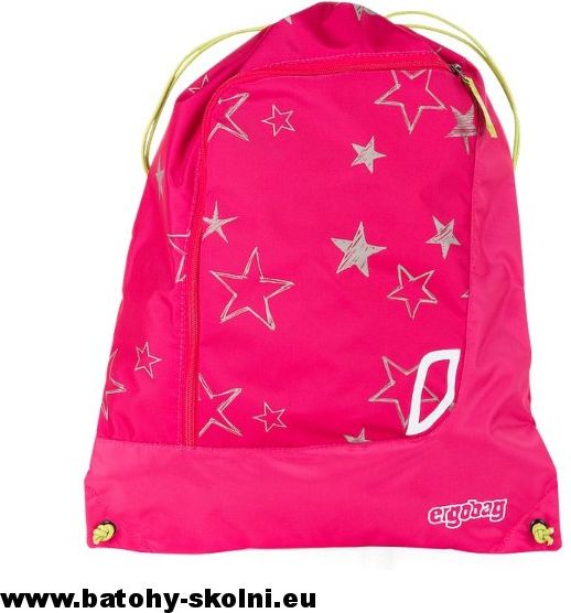 Sportovní pytel Ergobag růžový hvězdy 2017 - obrázek 1