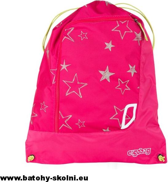 Sportovní pytel Ergobag růžový hvězdy 2017 - obrázek 2