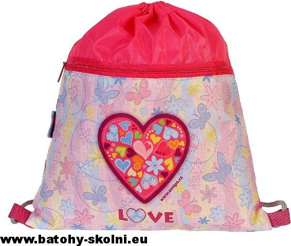 Pytlík na přezůvky sáček Emipo Love srdce - obrázek 1
