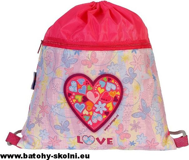 Pytlík na přezůvky sáček Emipo Love srdce - obrázek 2