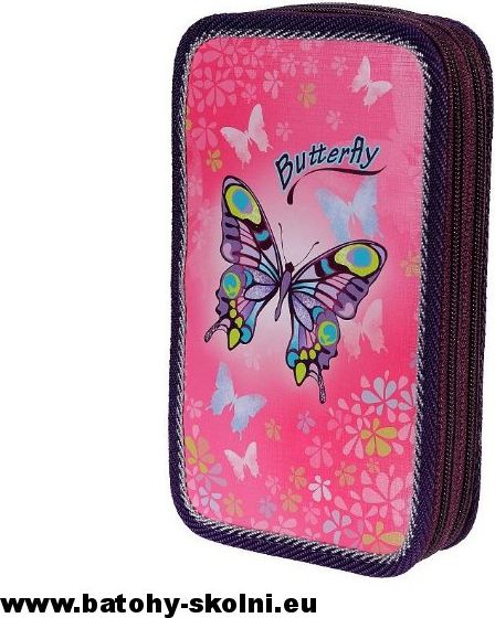 Dvoupatrový školní penál Emipo Butterfly motýl - obrázek 1