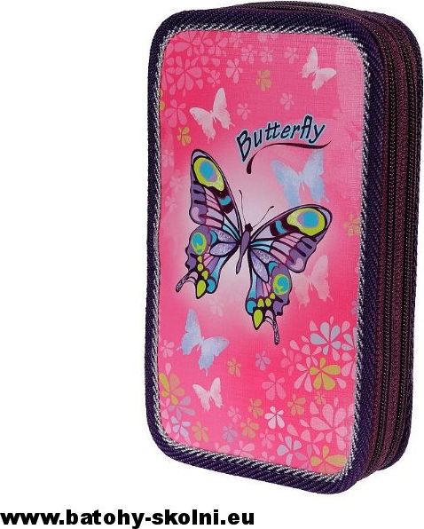 Dvoupatrový školní penál Emipo Butterfly motýl - obrázek 2