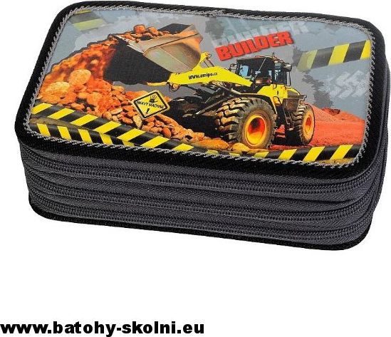 Třípatrový školní penál Emipo Builder bagr - obrázek 1