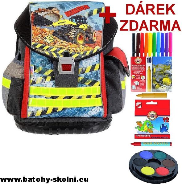 Školní batoh Emipo Ergo Two Builder Bagr - Doprava Zdarma - obrázek 1
