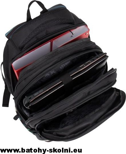 Studentský školní batoh Bagmaster Bag 7 CH zelené proužky - Doprava Zdarma - obrázek 3