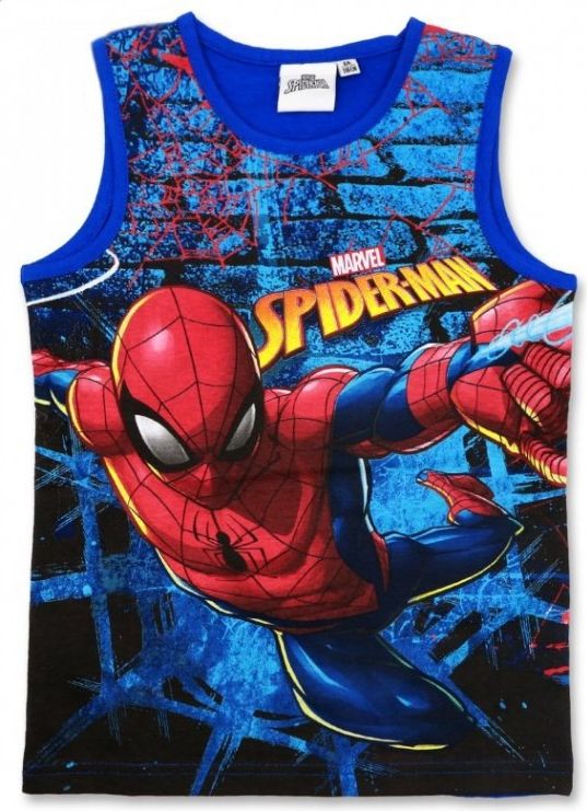 Setino - Chlapecké tričko (nátělník) Spiderman MARVEL - modré - vel. 98 - obrázek 1