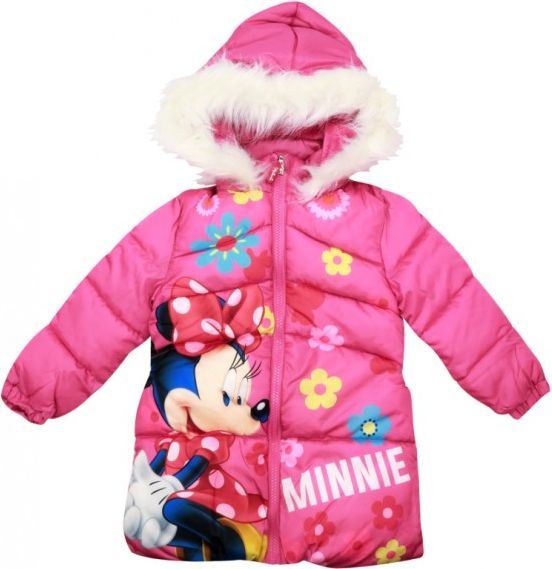 Setino - Prošívaný dívčí zimní kabát / dlouhá bunda Minnie Mouse - Disney - vel. 98 - obrázek 1