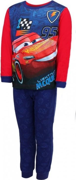 Setino - Chlapecké bavlněné pyžamo AUTA - BLESK MCQUEEN 95 - červené - vel. 128 - obrázek 1