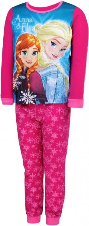 Setino - Dívčí pyžamo Ledové království (Frozen) vločka - tm. růžové - vel. 116 - obrázek 1