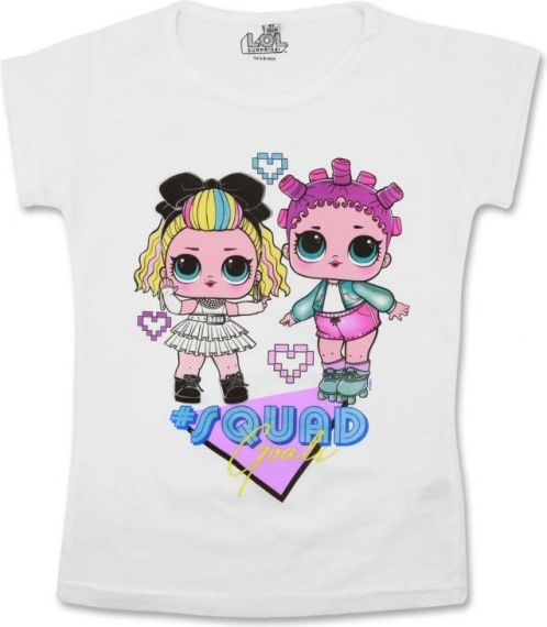 Setino - Dívčí tričko s krátkým rukávem L.O.L. Surprise - bílé - vel. 116 - obrázek 1