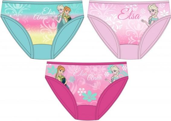 E plus M - Dívčí bavlněné kalhotky / spodní prádlo Ledové království - Frozen 3ks Anna a Elsa - vel. 110 - 116 - obrázek 1