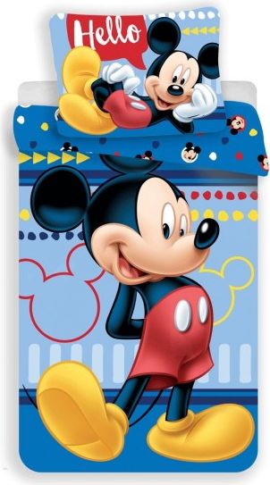 Jerry Fabrics - Dětské / chlapecké bavlněné ložní povlečení Mickey Mouse (Disney), 140 x 200 cm + 70 x 90 cm - obrázek 1