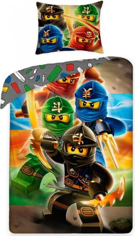 HALANTEX - Dětské / chlapecké bavlněné ložní povlečení LEGO - NinjaGo / 140 x 200 cm + 70 x 90 cm - obrázek 1