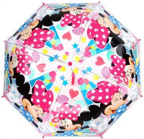 Setino - Dětský / dívčí deštník Minnie Mouse (Disney) - průhledný pro holky - obrázek 2