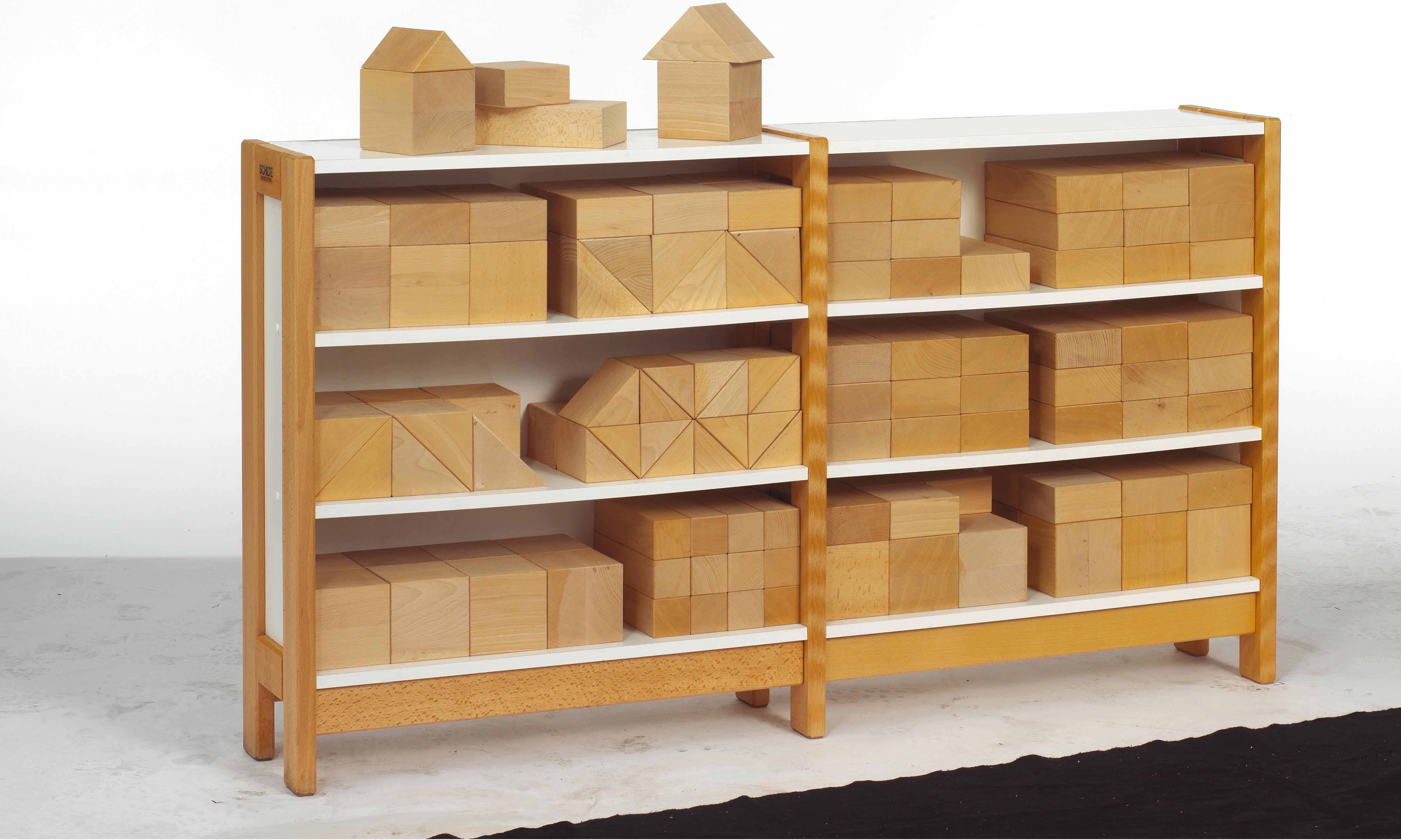Educo 236600 Velké dřevěné kostky (156 ks) v 5 krabičkách - obrázek 1