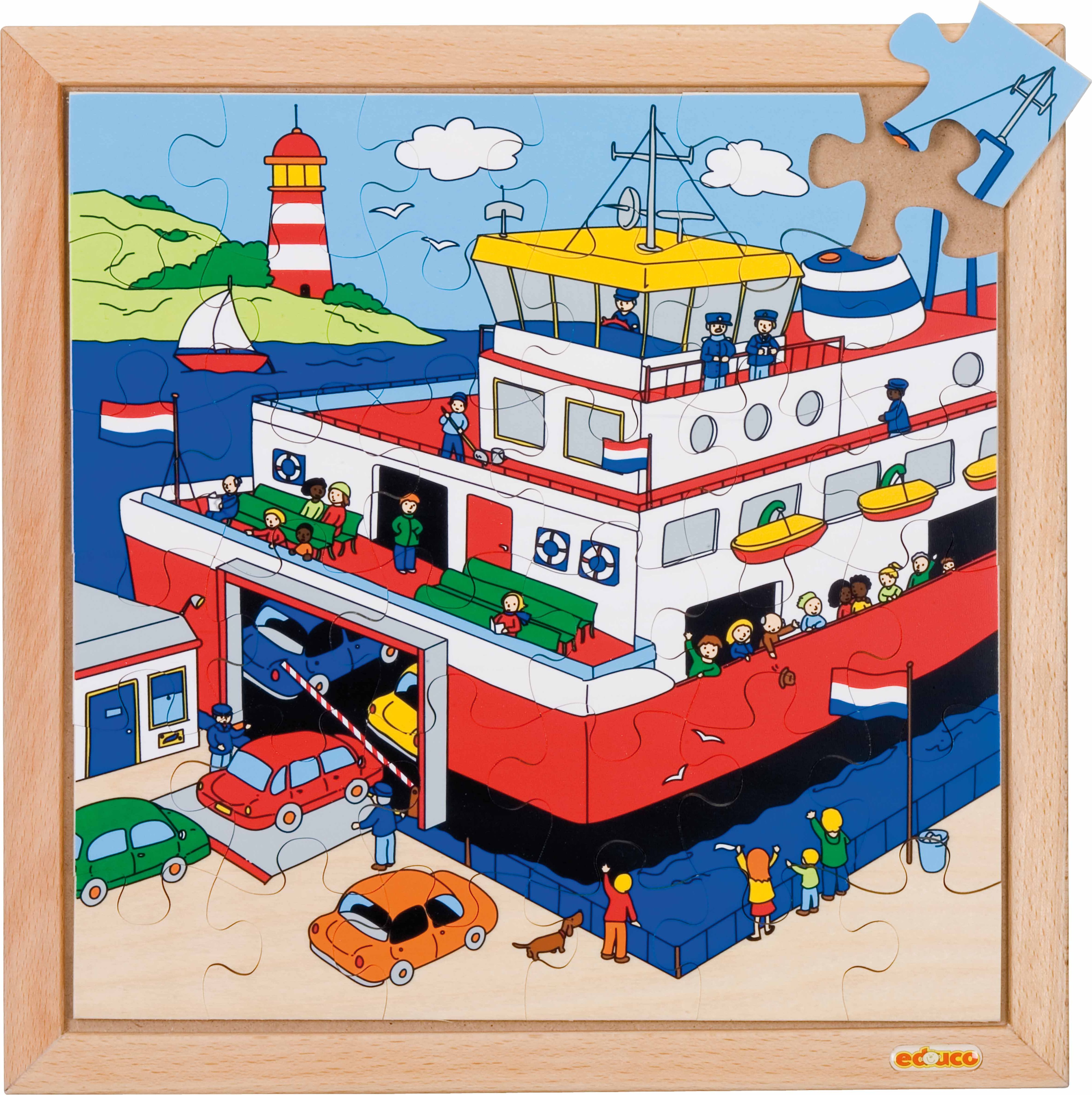 Educo E522069 Transport puzzle - ferry - obrázek 1