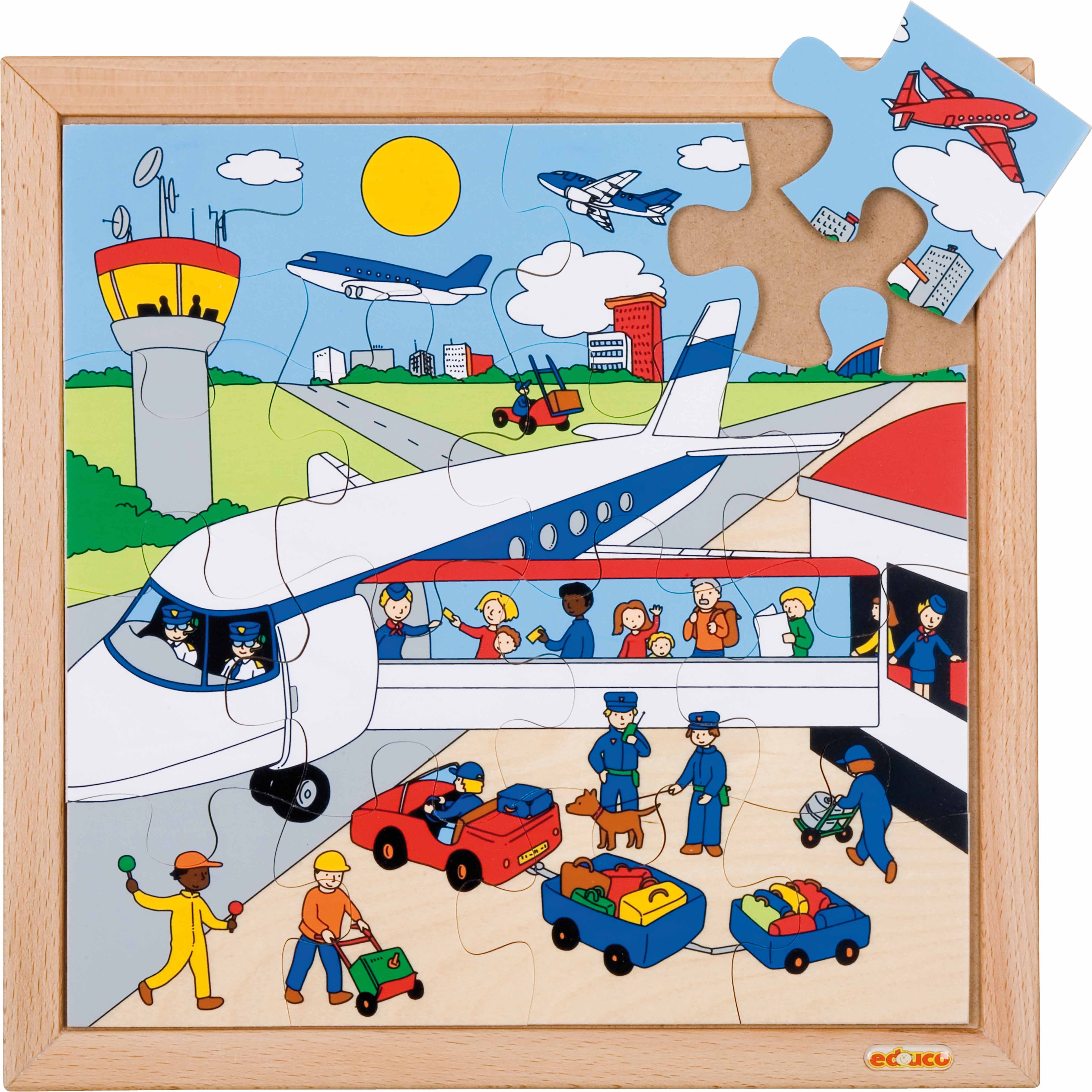 Educo E522067 Transport puzzle - airport - obrázek 1