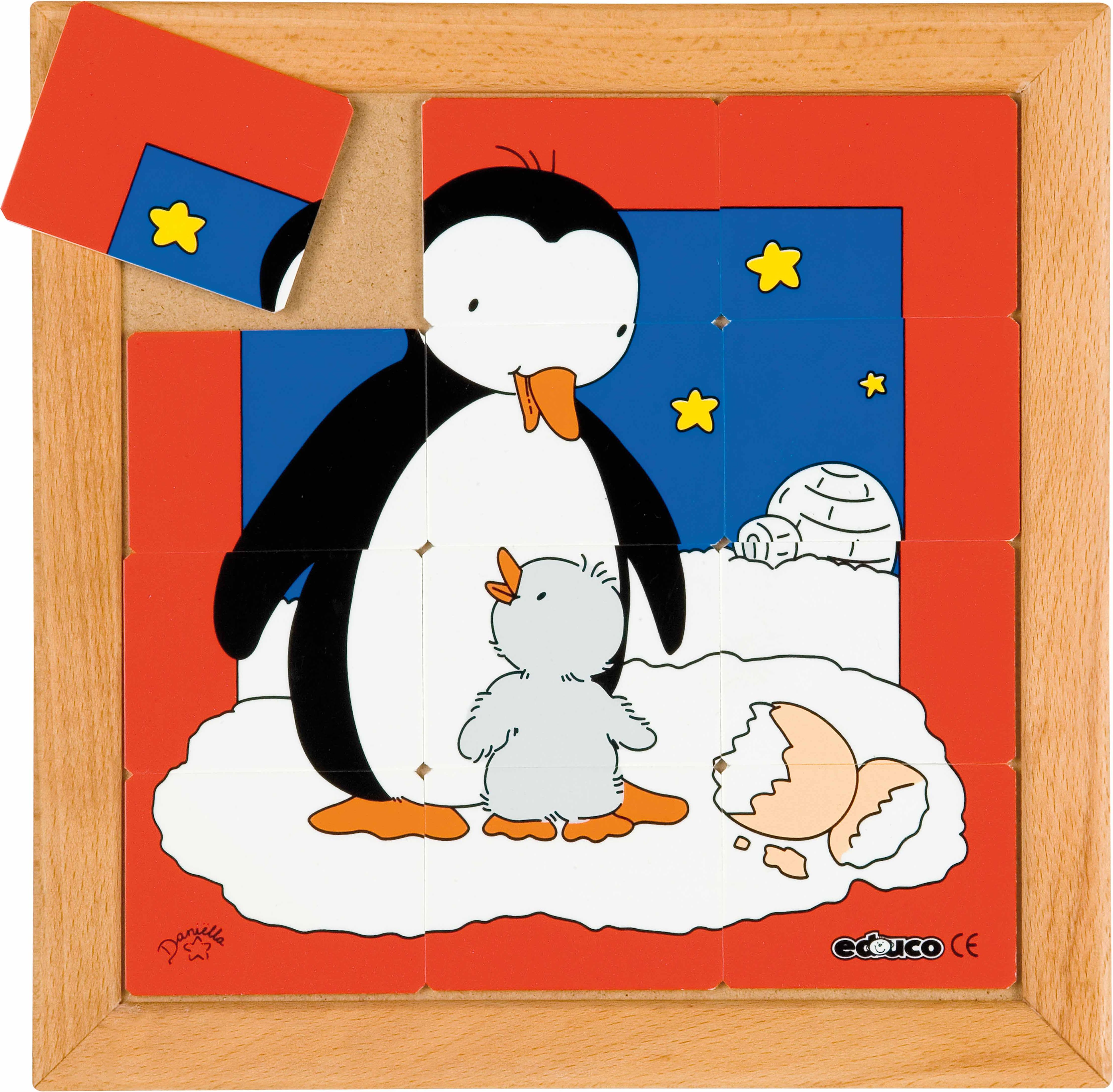 Educo E522282 Animal puzzle mother + child - penguin - obrázek 1