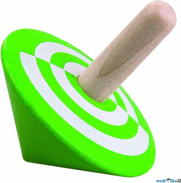 Drobné hračky - Káča dřevěná, Zelená (Detoa) - obrázek 1