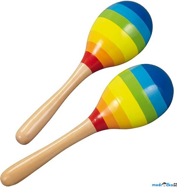 Hudba - Rumbakoule Maracas duhové, 2ks (Goki) - obrázek 1