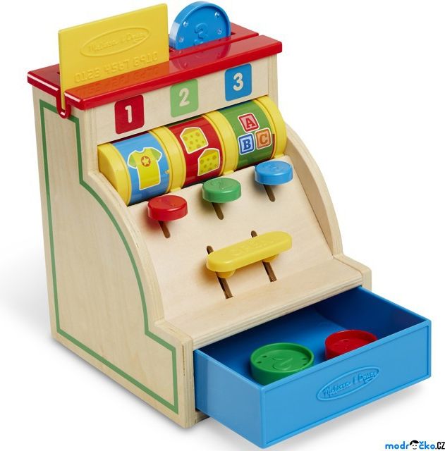 Prodejna - Dětská pokladna stolní dřevěná (M&D) - obrázek 1