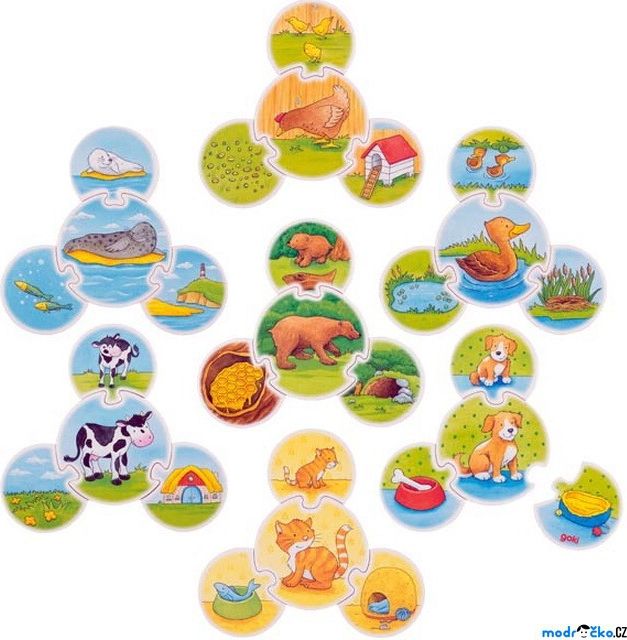 Puzzle výukové - Přiřazovací hra zvířátka (Goki) - obrázek 1