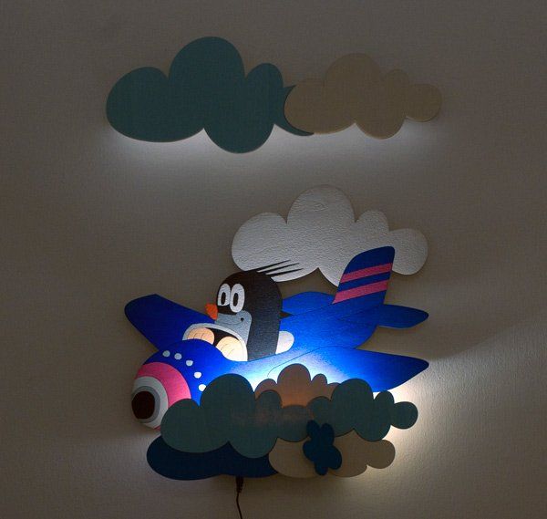 DoDo LED Lampička Krtek v letadle NL21LEDDO 50x35cm - obrázek 1