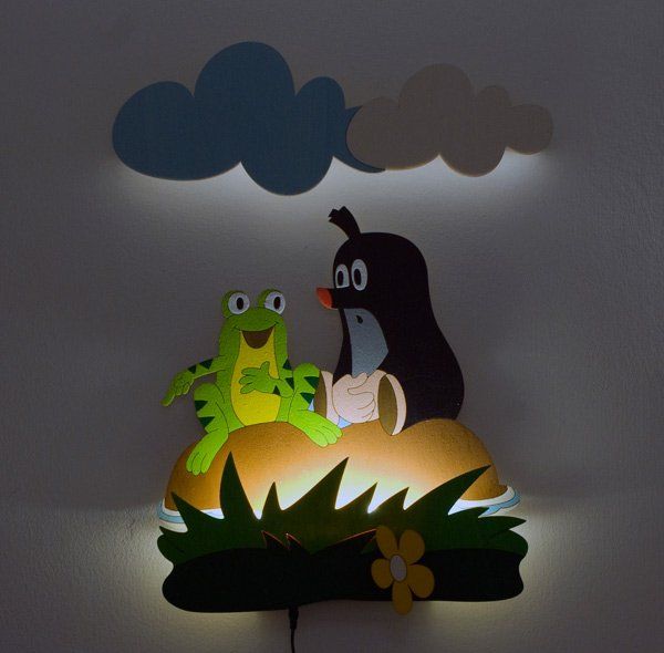 DoDo LED Lampička Krtek se žábou NL26LEDDO 35x50 cm - obrázek 1