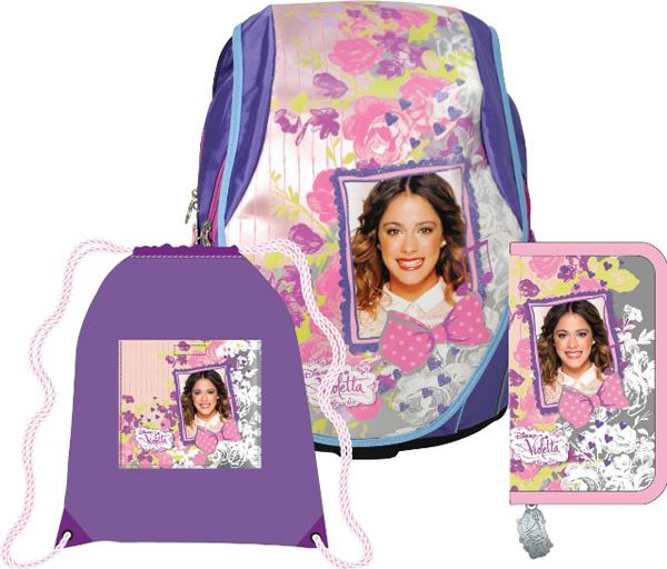 SunCe Anatomický školní Batoh ABB set - Disney Violetta S-3100-VLP - obrázek 1