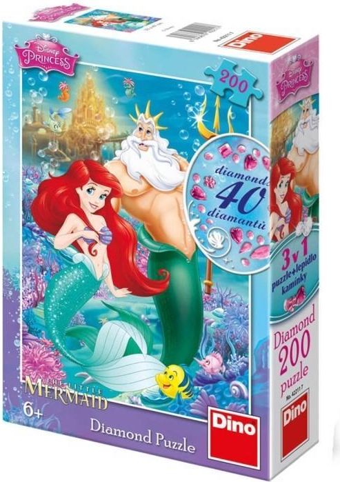 Dino Dino Puzzle 200 Diamond - Ariel - obrázek 1