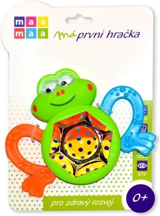 MAAMAA Chrastítko žabka 13 cm - obrázek 3