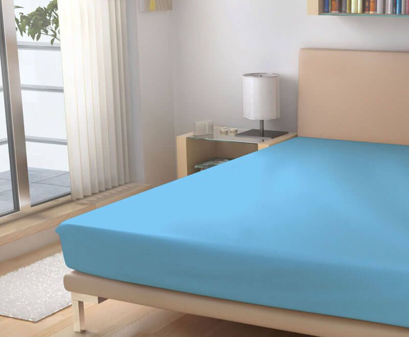 Polášek Jersey prostěradlo Ocelově modré Bavlna 60/120 cm - obrázek 1
