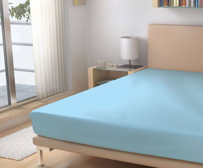 Polášek Jersey prostěradlo Světle modré Bavlna 60/120 cm - obrázek 1